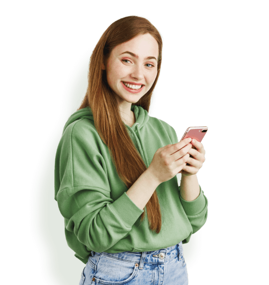 Girl with phone